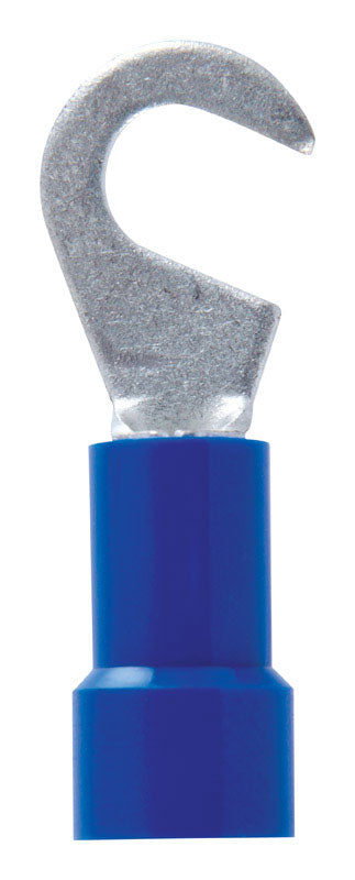 Jandorf Commercial Terminal Hook Vinyl 16-14 AWG No. 8 Blue 5 pk