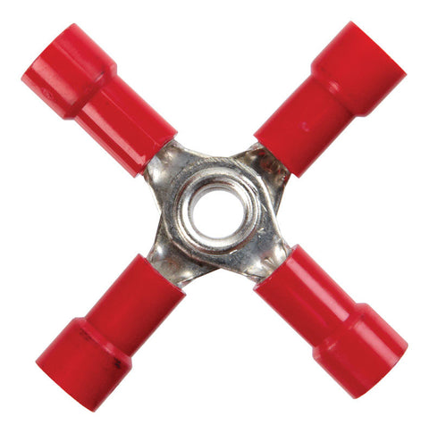 Jandorf Commercial Terminal Butt Splice Vinyl 22-18 AWG Red 2 pk