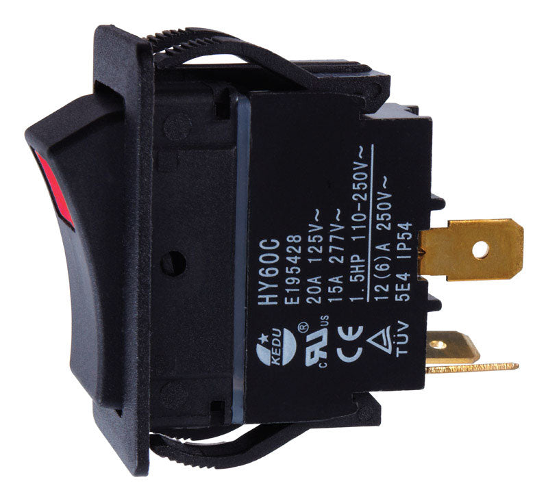 Jandorf 1 Rocker Red Illuminated Rocker Switch – Shell Lumber and Hardware
