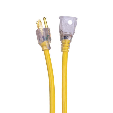 Monster Just Power It Up Outdoor 25 ft. L Yellow Extension Cord 14/3 SJTW