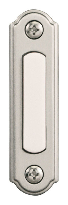 Heath Zenith Satin Nickel Wired Pushbutton Doorbell