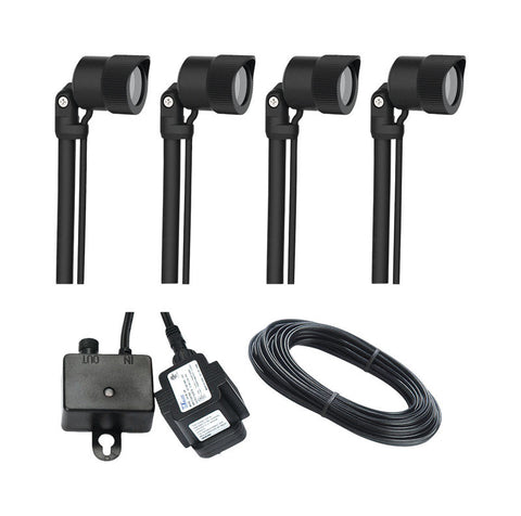 Paradise Low Voltage LED Spot Light Black 1.2 watts 4 pk