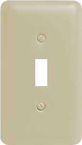 Amerelle 935TAL Wallplate, 5 in L, 2-13/16 in W, 1 -Gang, Steel, Light Almond