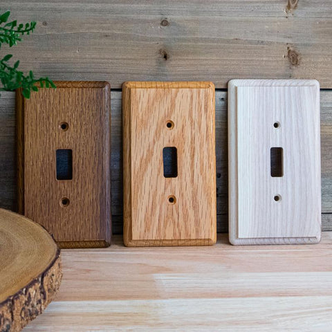 Amerelle Contemporary Brown 2 gang Wood Decorator/Toggle Wall Plate 1 pk