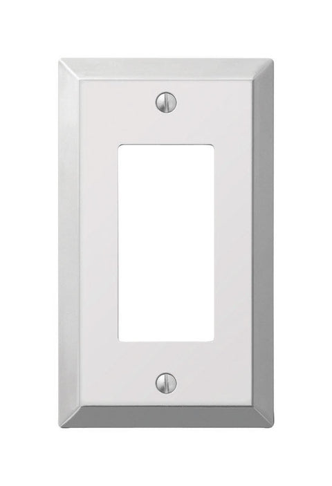 Amerelle 1 gang Polished Chrome Stamped Steel Rocker/GFCI Wall Plate 1 pk