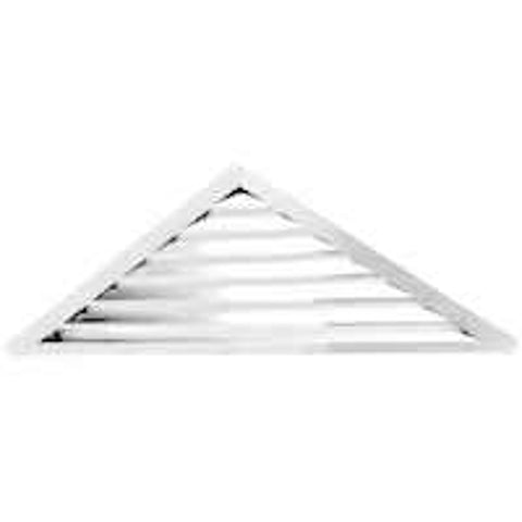 Lomanco LomanCool 900 Series 906W Adjustable Louver, 50 to 61-1/8 in W, Triangular, Aluminum, White, Mill