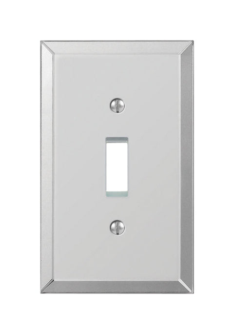 Amerelle 1 gang Beveled Mirror Acrylic Toggle Wall Plate 1 pk