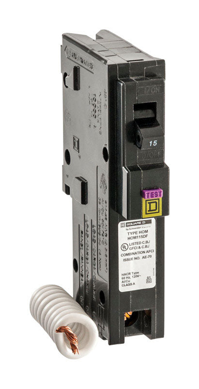 Square D HomeLine Arc Fault and Ground Fault 15 amps Circuit Breaker