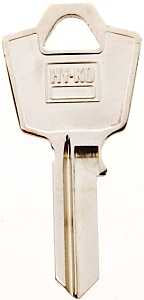 Hy-Ko 11010ES9 Key Blank, Brass, Nickel, For: ESP Vehicle Locks, Pack of 10