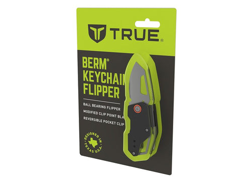 True BERM Series TRU-FMK-0013 Keychain Knife, 1-1/2 in L Blade, Stainless Steel Blade