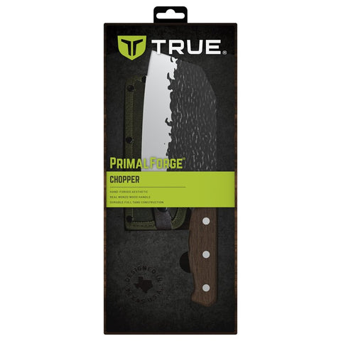 True PrimalForge Series TRU-FXK-1018 Chopper, 6-1/2 in L Blade, Stainless Steel Blade, Monzo Wood Handle