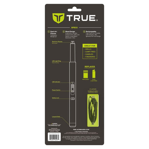 True TRU-ACC-008 Plasma Lighter Wand with LED Light Ring