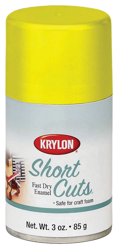Krylon KSCS036 Craft Spray Paint, High-Gloss, Sun Yellow, 3 oz, Can, Pack of 6