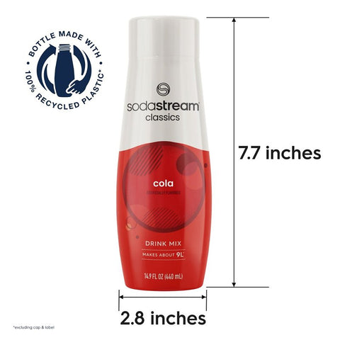 Sodastream Classics Series 1424220012 Soda Drink Mix, Water, Cola, 14.9 fl-oz Bottle