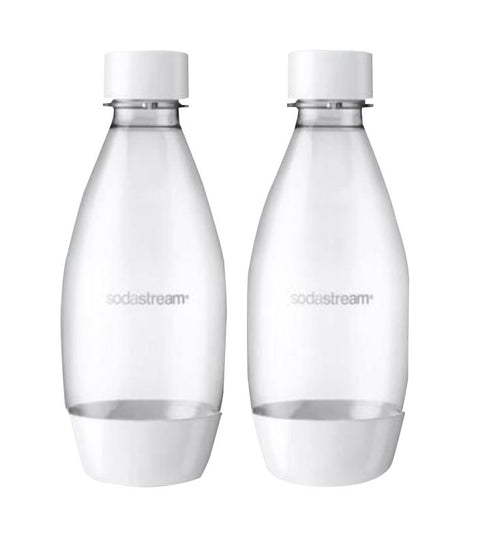 Sodastream 1748261010 Carbonator Bottle, 0.5 L Capacity, Plastic, White, Pack of 2