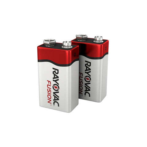 Rayovac Fusion 9-Volt Alkaline Batteries 2 pk Carded