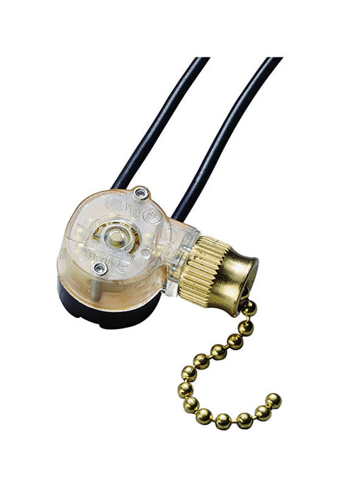 Gardner Bender Brass 6 amps Pull-Chain Switch SPST