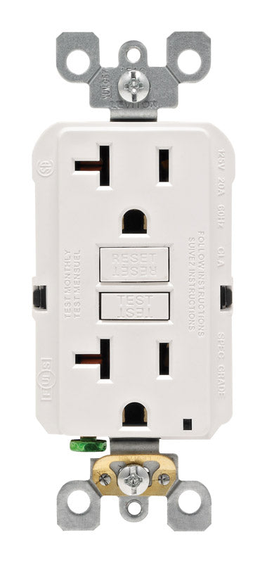 Leviton GFCI Receptacle 20 amps 5-20R 125 volts White