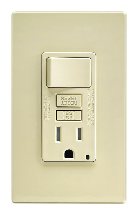 Leviton GFCI Receptacle 15 amps 5-15R 125 volts Ivory
