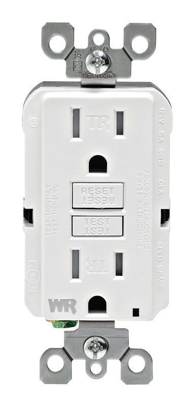Leviton GFCI Receptacle 15 amps 5-15R 125 volts White