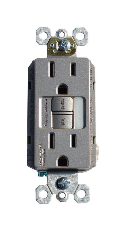 Pass and Seymour GFCI Receptacle 15 amps 5-15R 125 volts Nickel