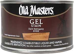 Old Masters 81108 Gel Stain, Dark Mahogany, Liquid, 1 pt, Can