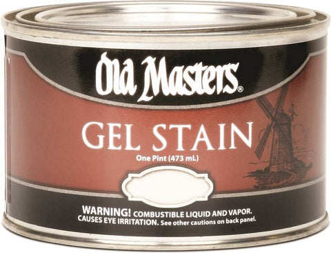 Old Masters 81108 Oil Based Gel Stain, 1 pt Can, 1000 - 1200 sq-ft/gal, 811 Dark Mahogany