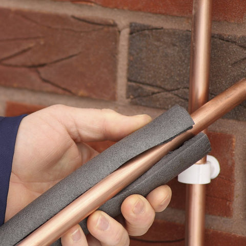 Frost King 5S13XB6 Tubular Pipe Insulation, 6 ft L, Polyethylene Foam, 1, 1-1/4 in Pipe