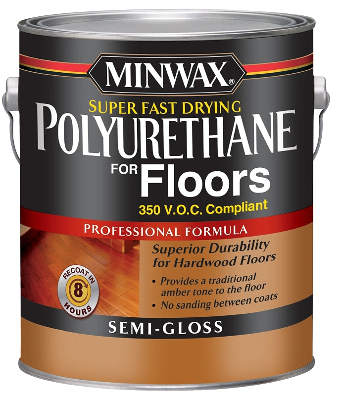 Polyorthan Shell Minwax 130240000 Polyurethane, Oil Base, Clear, Semi-Gloss, Liquid, 1 ...