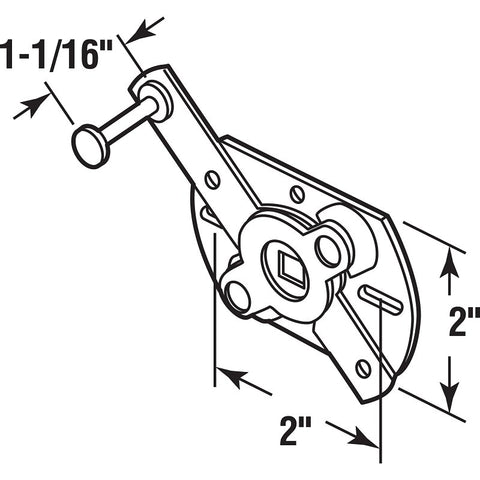 Prime-Line GD 52120 Garage Door Lock, Steel, Galvanized