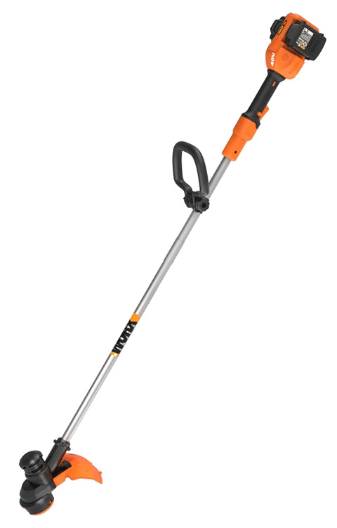 Worx WG183 Cordless String Trimmer, Battery Included, 2 Ah, 40 V, 0.065 in Dia Line, Adjustable, Auxiliary Handle