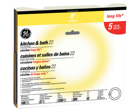 GE Fluorescent Bulb 22 watts 1400 lumens Circline T9 8.25 in. L White 1 pk