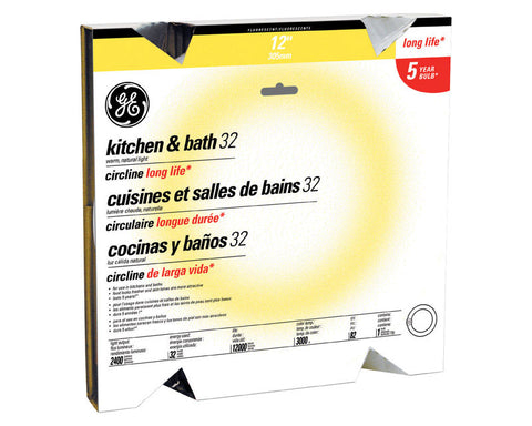 GE Fluorescent Bulb 32 watts 2400 lumens Circline T9 12 in. L Warm White 1 pk