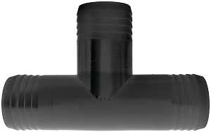 Green Leaf T100P Hose Adapter Tee, Polypropylene, Black, Pack of 5