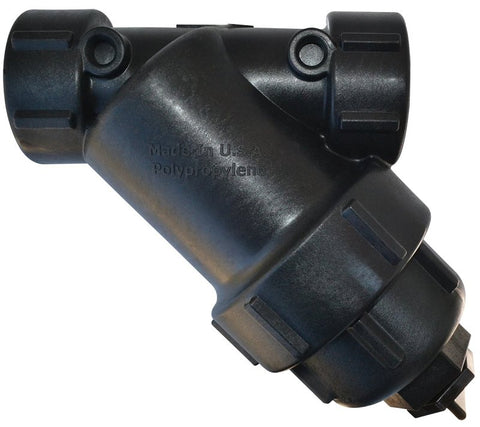 Banjo LS150-80 Y-Strainer with Screen, 9-7/8 in L, 80 Mesh, EPDM/Polymer/Stainless Steel, Black