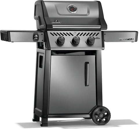 Napoleon Freestyle 365 Series F365DNGT Gas Grill, 33,000 Btu, Natural Gas, 3-Burner, Cabinet Storage, Graphite