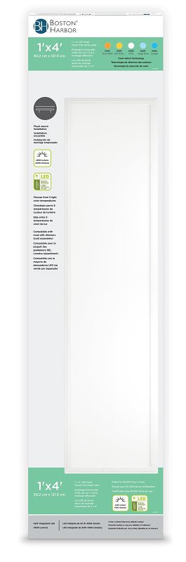 Boston Harbor O-FP-14W Panel Light, 120 V, 42 W, LED Lamp, 4300, 2700K, 3000K, 3500K, 4000K, 5000K Color Temp