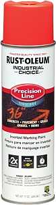 Rust-Oleum 203037 Inverted Marking Spray Paint, Fluorescent Red/Orange, 17 oz, Can