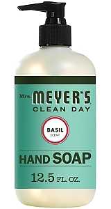 Mrs. Meyer's 14104 Hand Soap, Liquid, Colorless, Basil, 12.5 oz Bottle