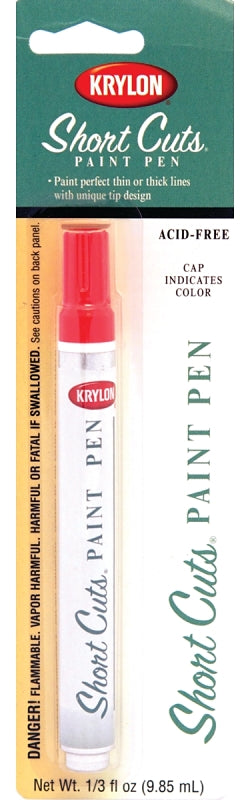 Krylon Short Cuts KSCP912 Paint Pen, Glow Orange Lead/Tip, Chisel Lead/Tip