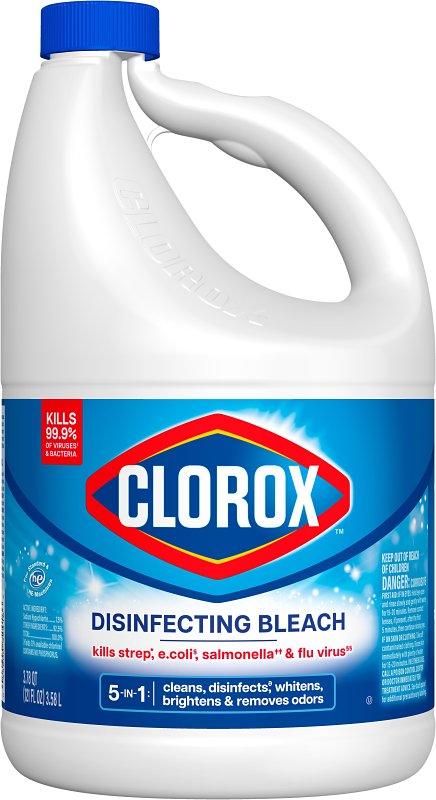Clorox 32424 Concentrated Bleach, 121 oz, Liquid, Regular, Pack of 3