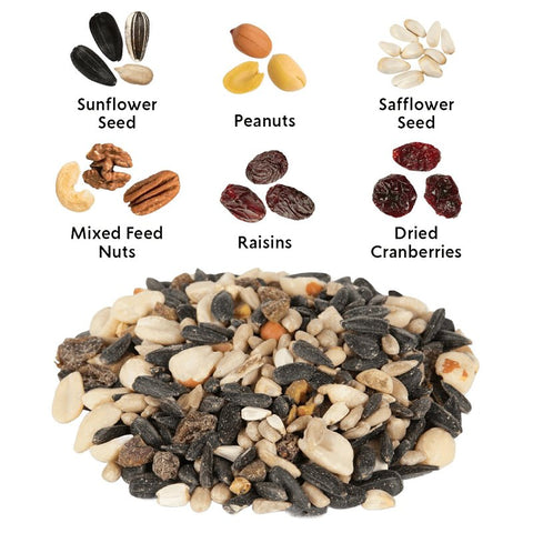 Feathered Friend 14392 Safflower Seed Fruit and Nut Wild Bird Food, 4 lb, Premium, Blended, Bag