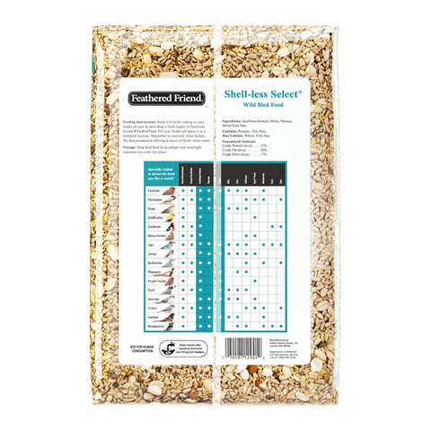 Feathered Friend Shell-less Select 14397 Sunflower Kernel Wild Bird Food, 5 lb, Premium, Blended, Bag