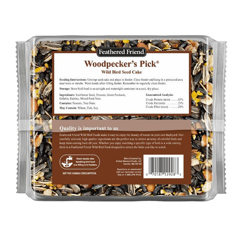 Feathered Friend 14384 Mixed Nuts Wild Bird Food, 24 oz, Seed Cake