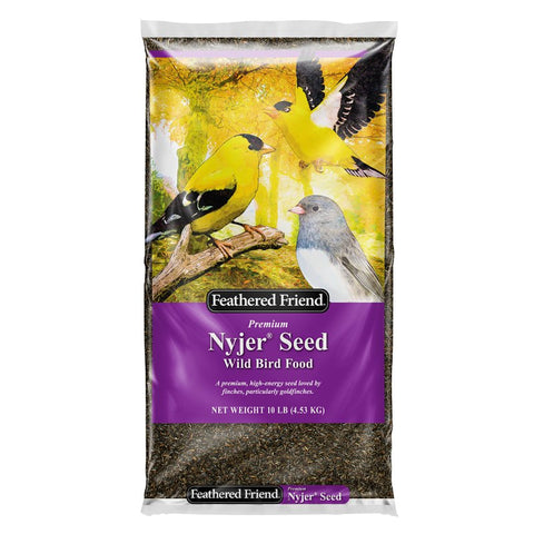 Feathered Friend Nyjer Seed 14402 Guizotia Abyssinica Niger Seed Wild Bird Food, 10 lb, Straight, Seed, Bag