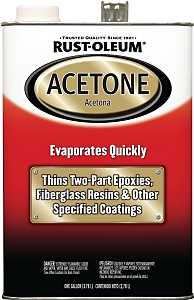 Rust-Oleum 248668 Acetone Thinner, Liquid, Solvent, Clear, 1 gal, Can, Pack of 2