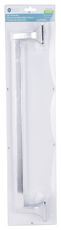 Boston Harbor CSC3L521 Towel Bar, 18 in L Rod, Chrome, Surface