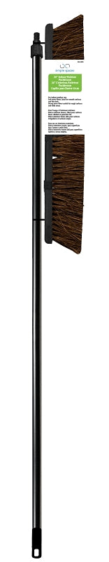 Simple Spaces 92008 Push Broom, 3-1/4 in L Trim, 56-1/8 in L, Threaded, Metal Handle
