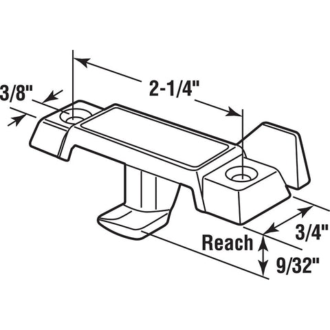 Prime-Line F 2756 Sash Lock, Powder-Coated