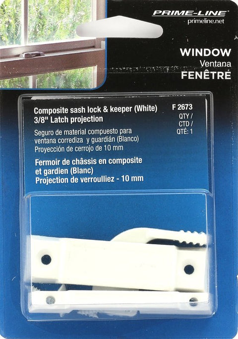 Prime-Line F 2673 Sash Lock, Vinyl